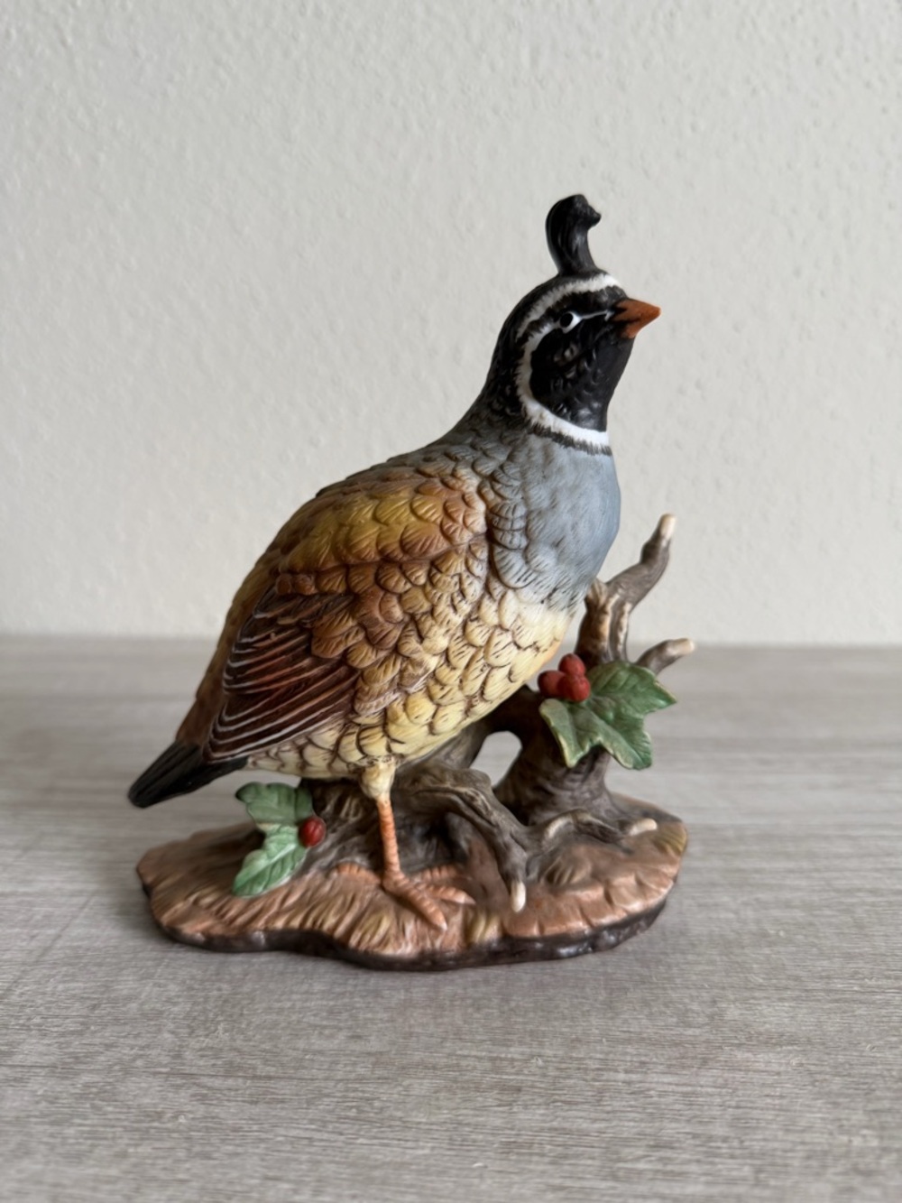Vintage Homco Masterpiece Quail Partridge 1981 Porcelain Figurine